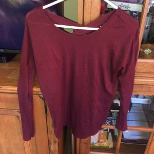 Maroon Long Sleeve w/ Cross Back